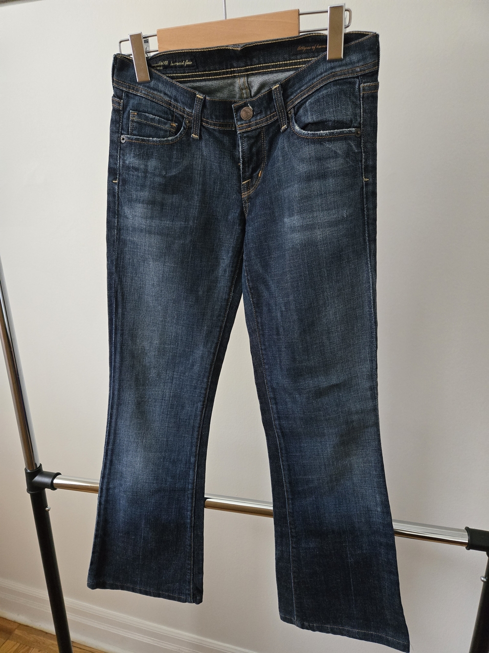 Citizens Of Humanity Dark Blue Low Rise Flare Jeans